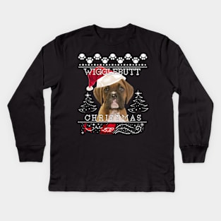 Have a Wigglebutt Christmas Dog Sweater for the Holidays Kids Long Sleeve T-Shirt